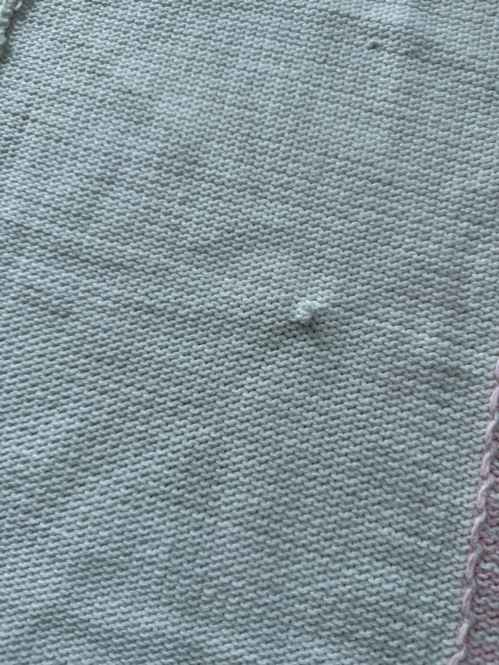 Kitt Homemade Knitwear “PRINCESS” Pink & White Knit Baby Blanket with Gold Crown - Picture 10 of 16